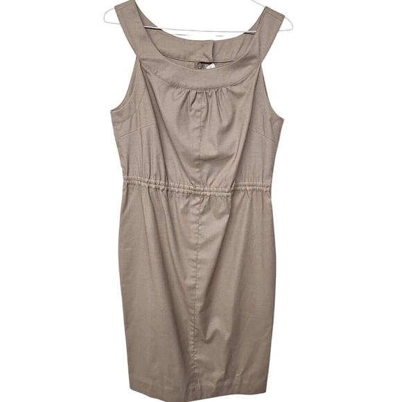 Doncaster Dress 6 Cotton Sheath Halter Tan Casual Modest Summer Vacation beach - Picture 1 of 7